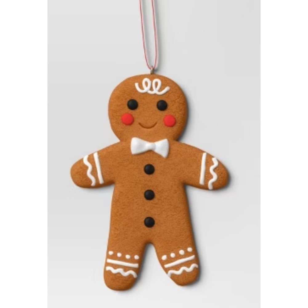 Wondershop 4.5" Christmas Clay Dough Gingerbread Man Ornament Festive Brown